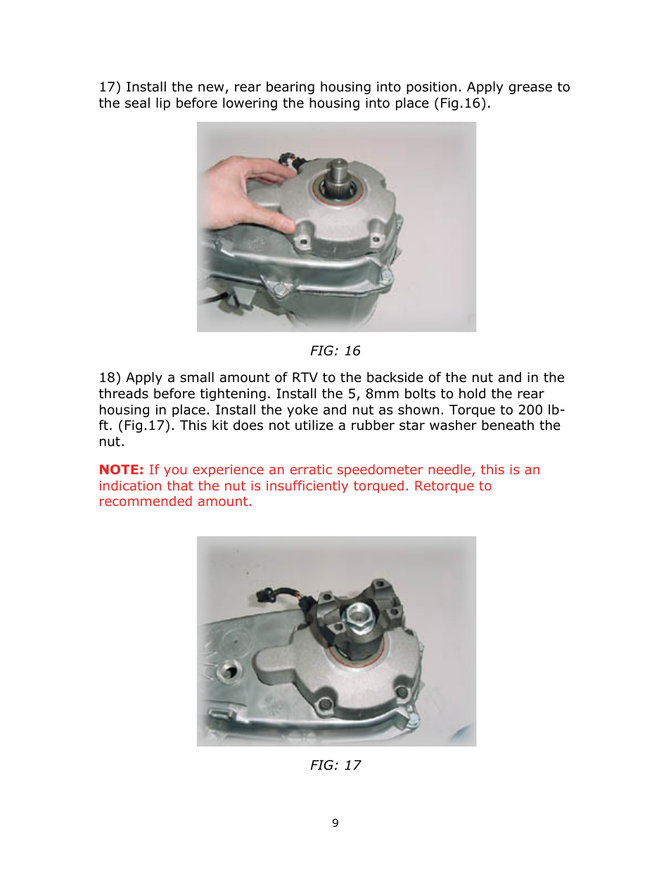 JB Conversions 16-1201 HD Super Short SYE Kit for the NP231J User Manual | Page 9 / 12