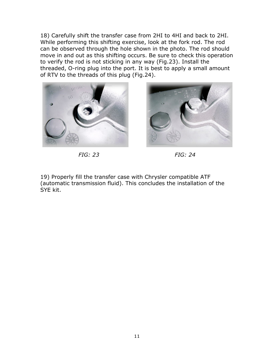 JB Conversions 16-1200 HD Standard Length SYE Kit for the NP231 User Manual | Page 11 / 11