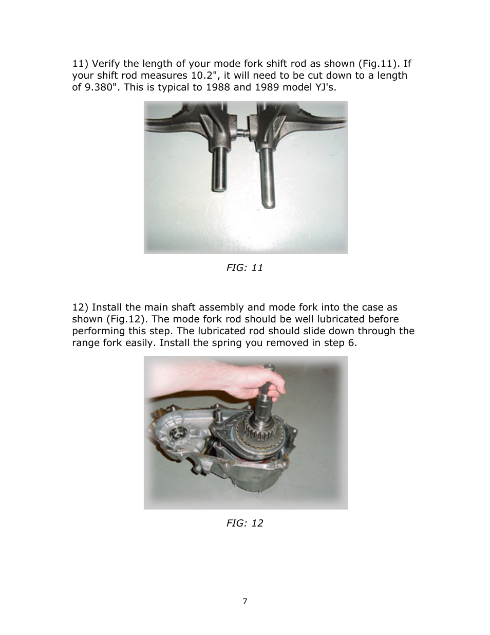 JB Conversions 16-1200 HD Standard Length SYE Kit for the NP231 User Manual | Page 7 / 11