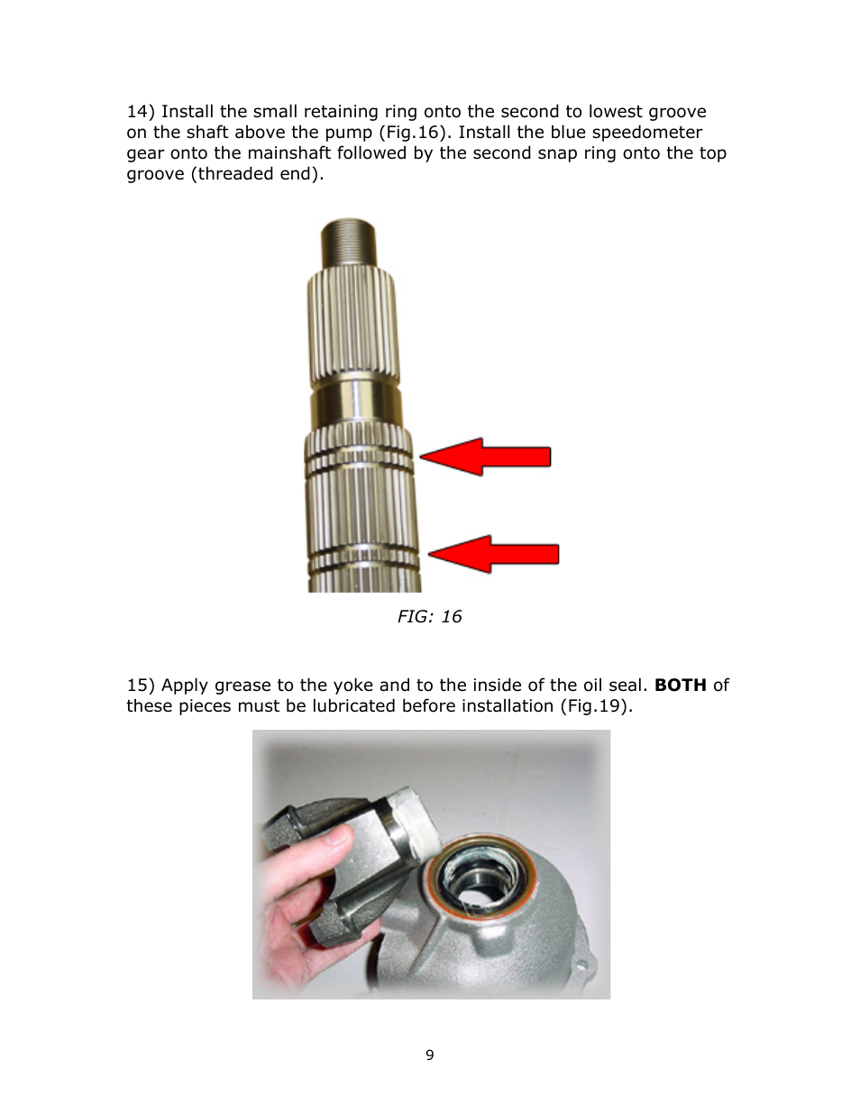 JB Conversions 16-1200 HD Standard Length SYE Kit for the NP231 User Manual | Page 9 / 11