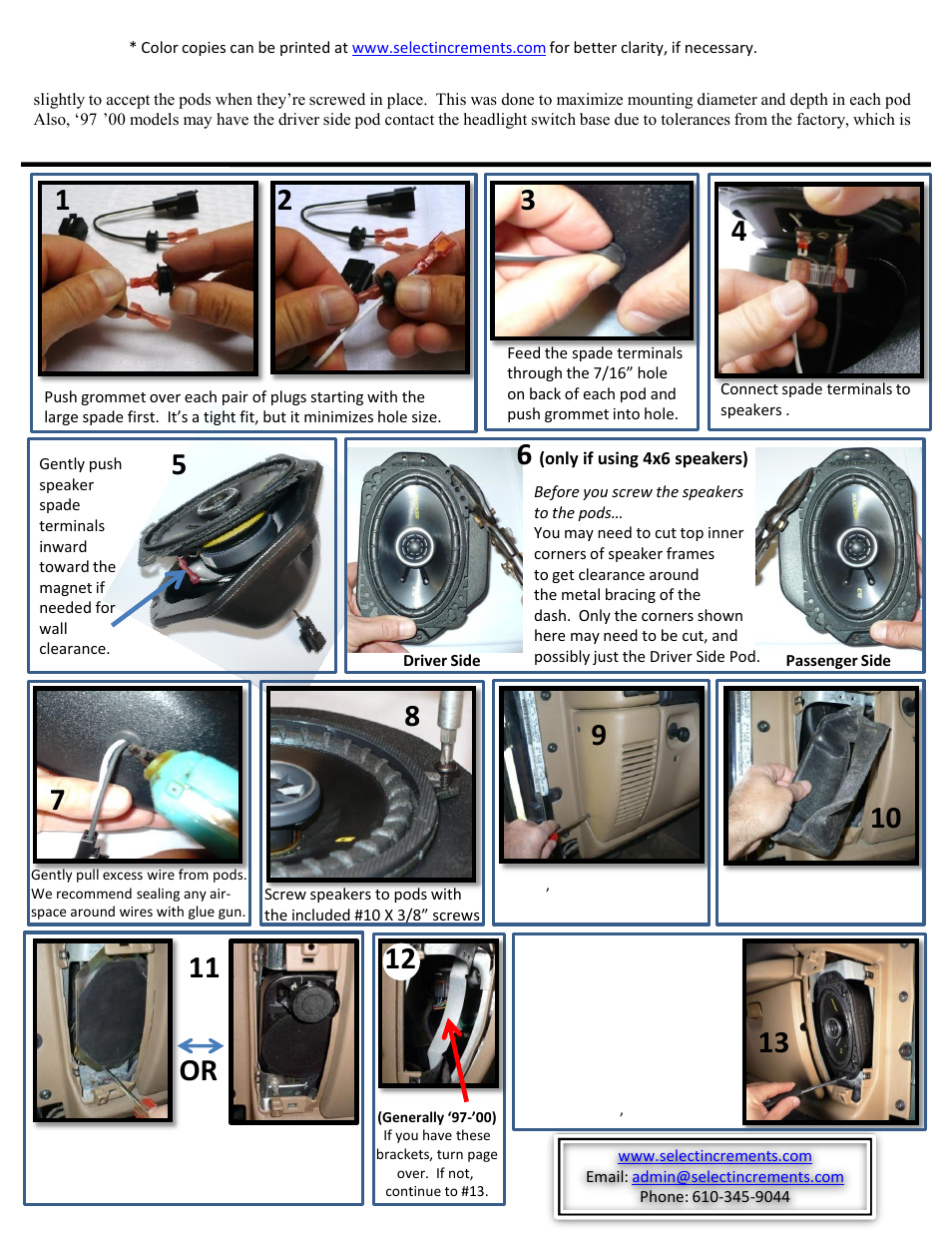 Select Increments Dash-Pod User Manual | 2 pages