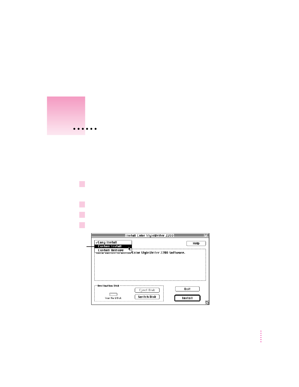 Appendix e removing the desktop printing software | Apple Color StyleWriter 2200 User Manual | Page 134 / 146
