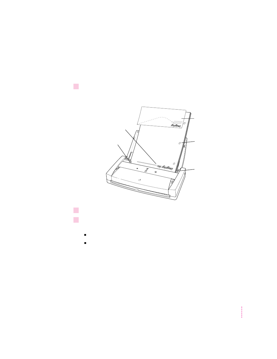 Positioning print materials in the sheet feeder | Apple Color StyleWriter 2200 User Manual | Page 36 / 146