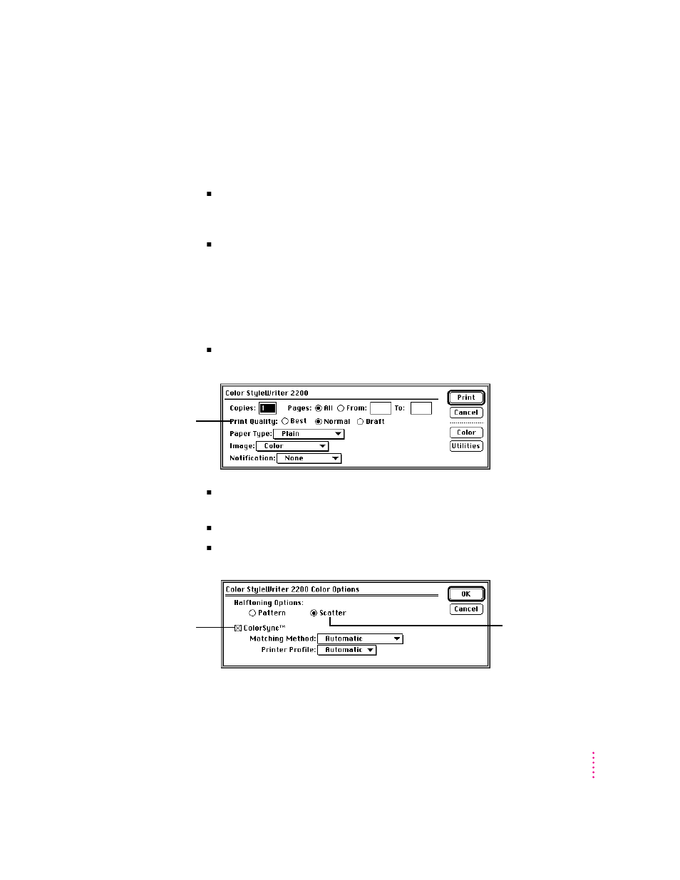 Quality, Transparencies | Apple Color StyleWriter 2200 User Manual | Page 73 / 146