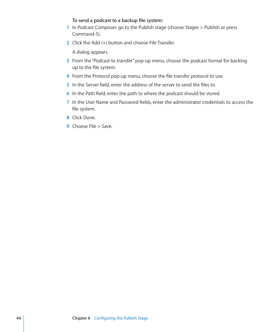 Apple Mac OS X Server v10.6 User Manual | Page 44 / 76