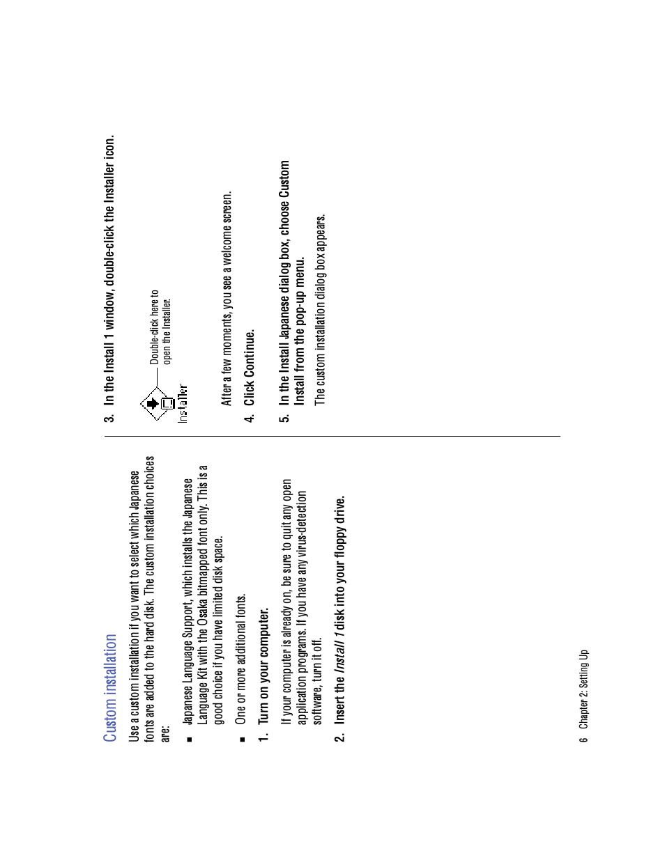 Cu sto m in st al la tio n | Apple Macintosh Japanese Language Kit User Manual | Page 10 / 30