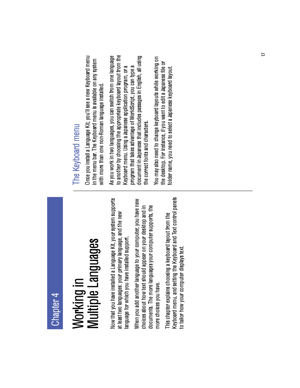 Ch ap te r 4, Th e ke yb oa rd m en u | Apple Macintosh Japanese Language Kit User Manual | Page 21 / 30