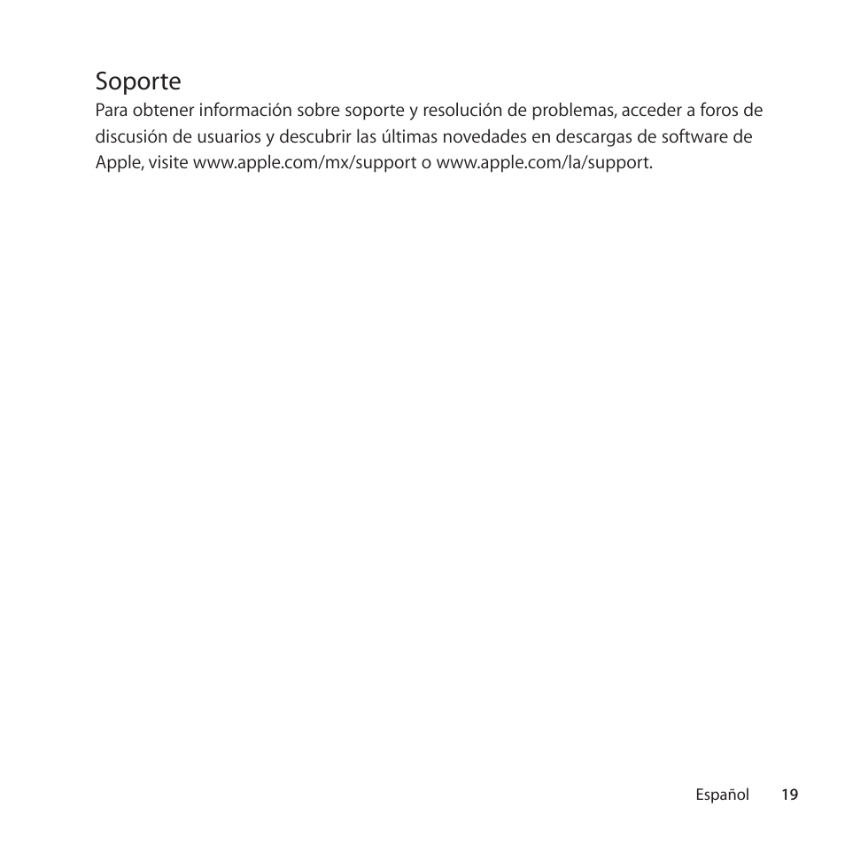 Soporte | Apple Mouse User Manual | Page 19 / 28