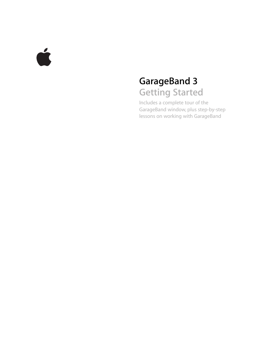 Apple GarageBand 3 User Manual | 98 pages