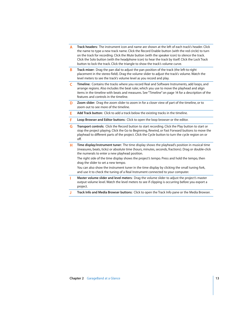 Apple GarageBand 3 User Manual | Page 13 / 98