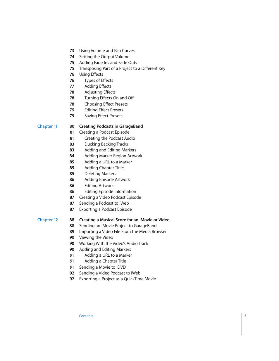 Apple GarageBand 3 User Manual | Page 5 / 98