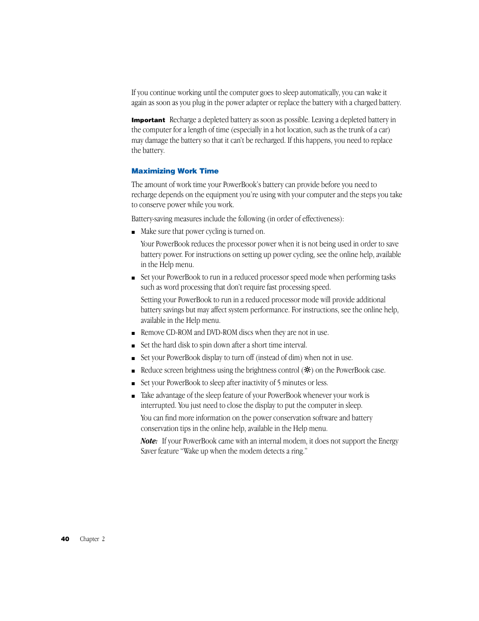 Apple PowerBook G3 User Manual | Page 40 / 94