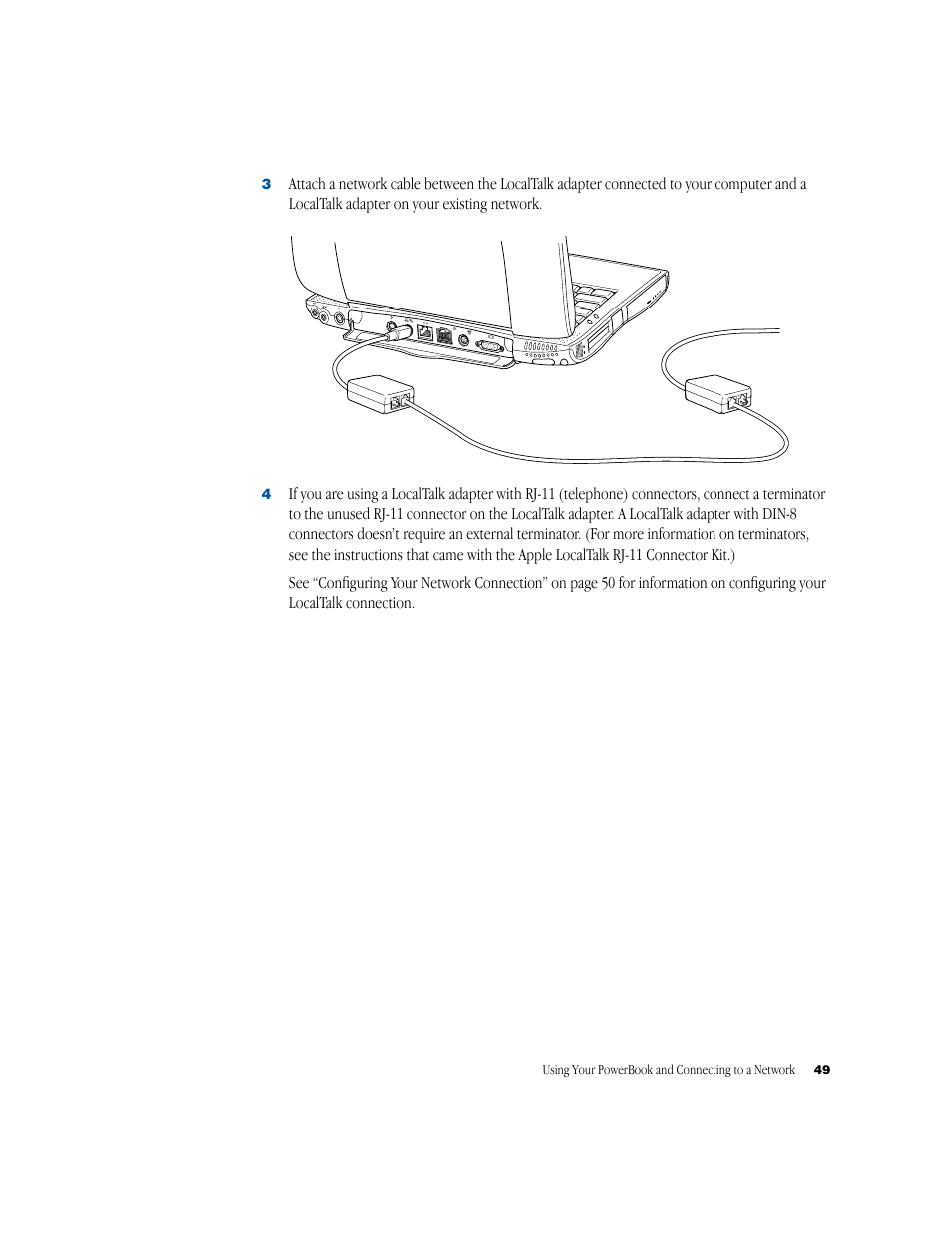 Using your powerbook and connecting to a network | Apple PowerBook G3 User Manual | Page 49 / 94