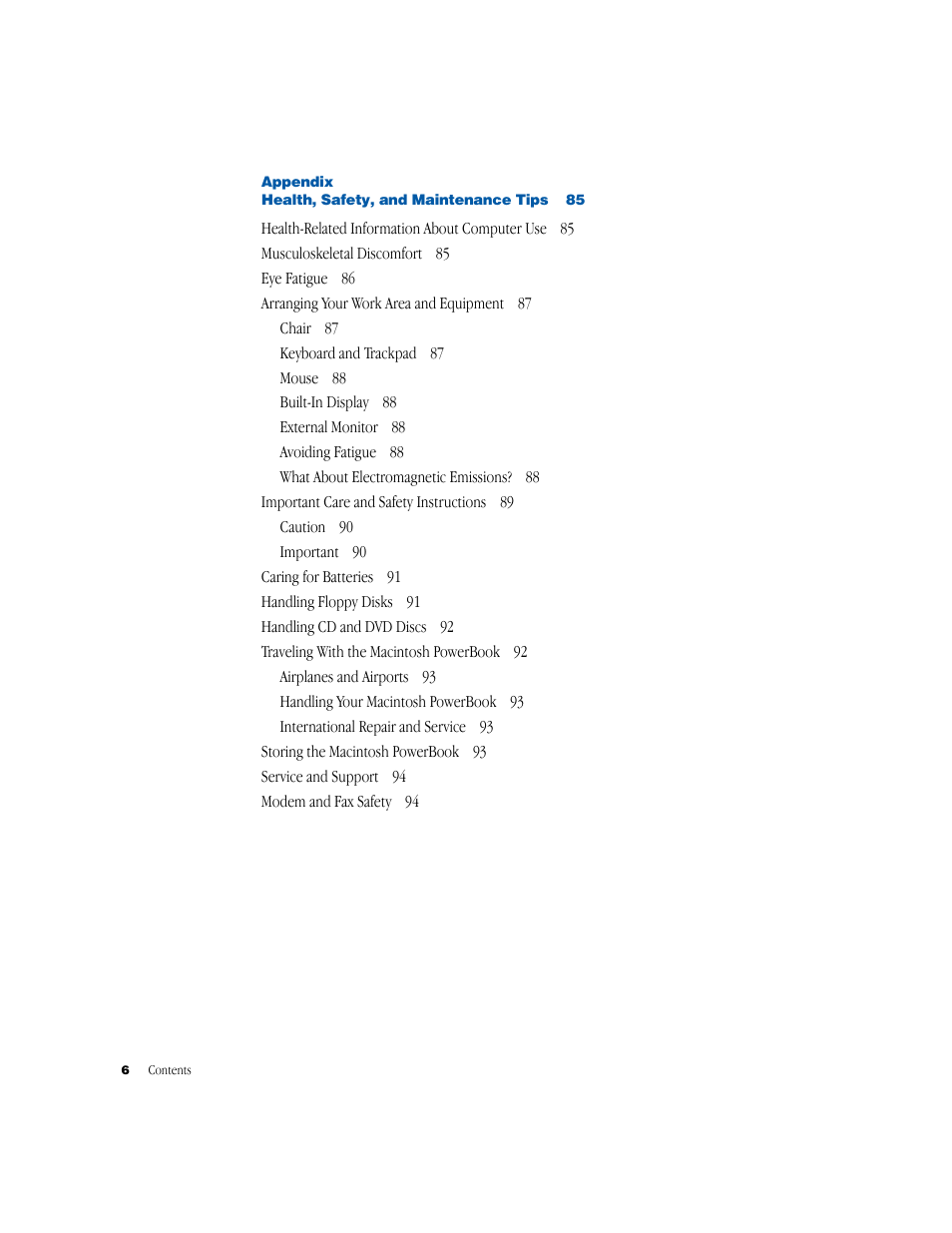 Apple PowerBook G3 User Manual | Page 6 / 94