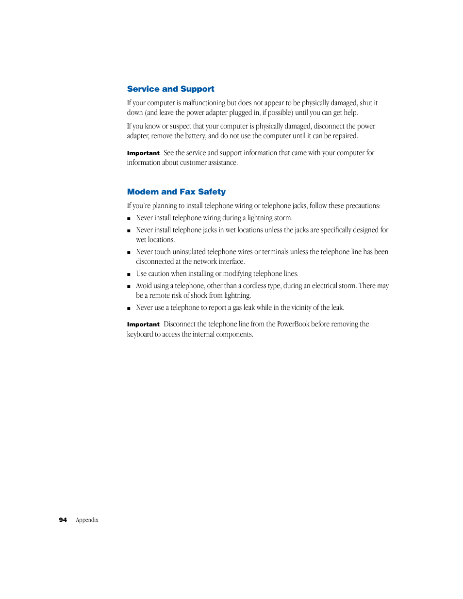 Apple PowerBook G3 User Manual | Page 94 / 94