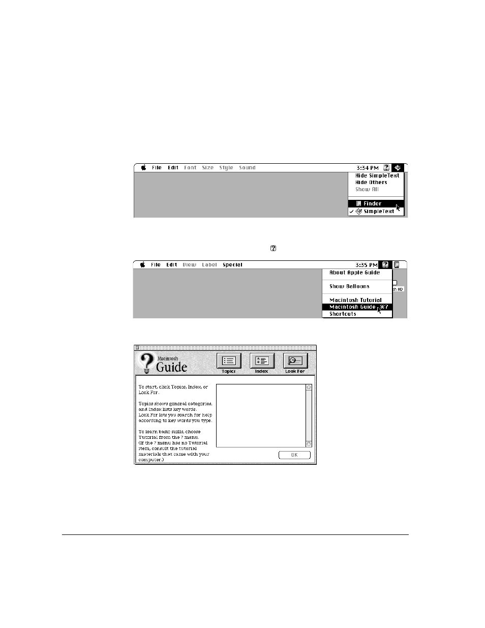 Getting answers in macintosh guide | Apple Workgroup Server 8150/110 User Manual | Page 112 / 144