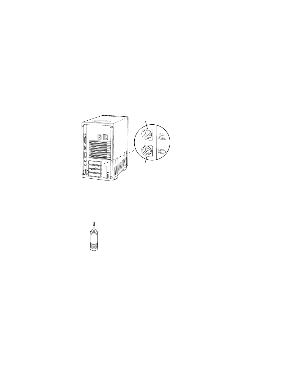 About your server’s sound ports | Apple Workgroup Server 8150/110 User Manual | Page 126 / 144