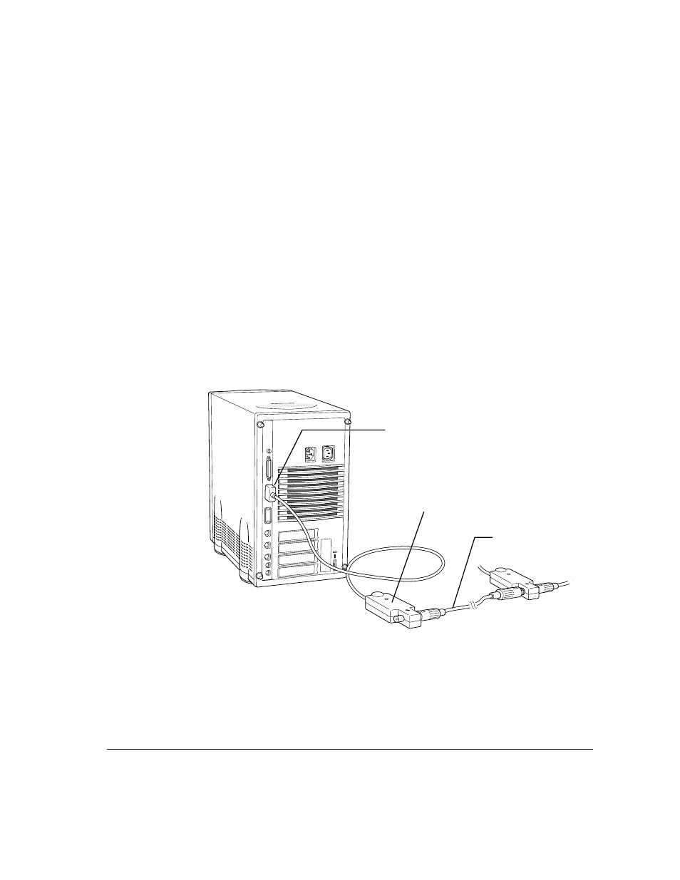 Connecting to thin coaxial ethernet | Apple Workgroup Server 8150/110 User Manual | Page 35 / 144