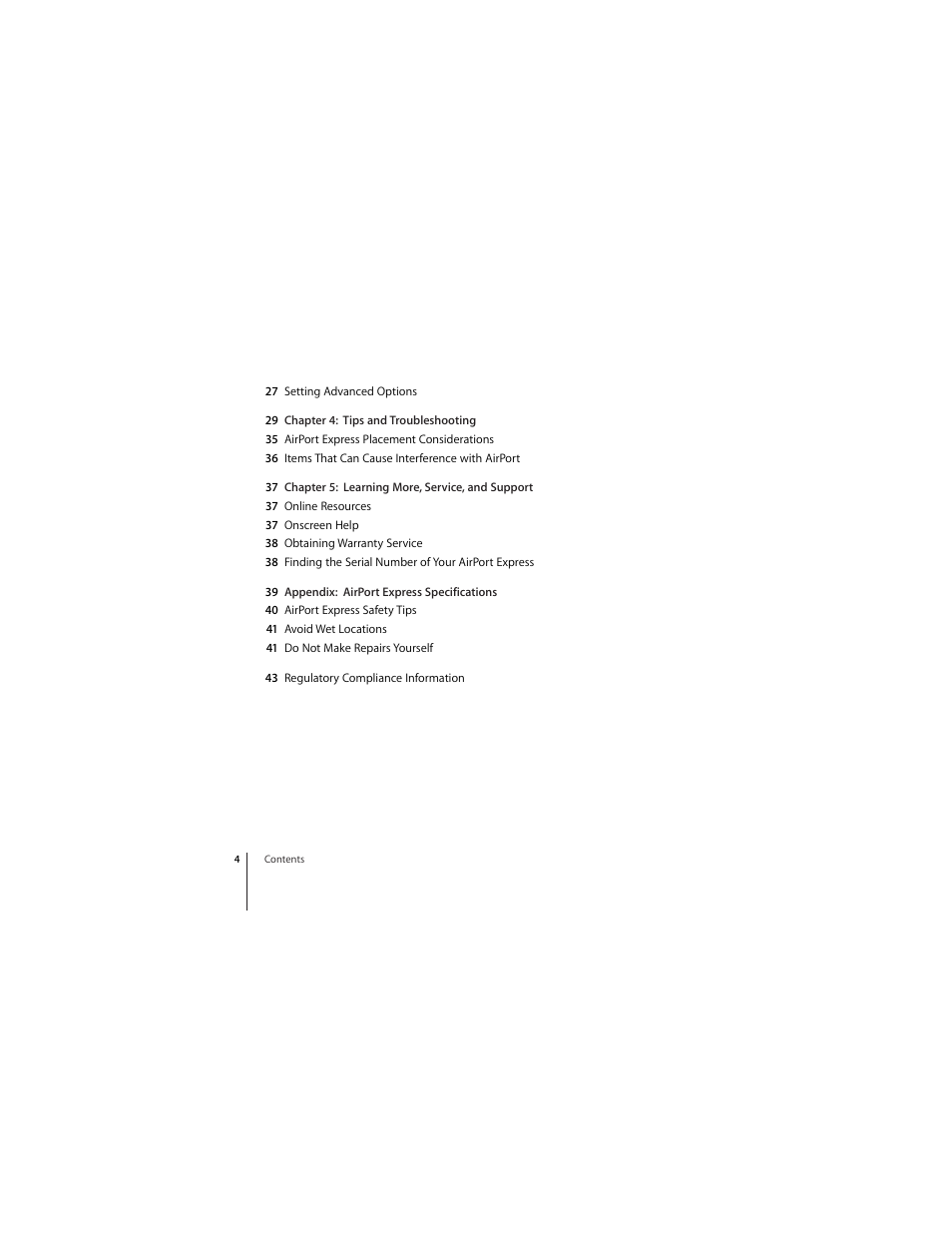 Apple AirPort Express 802.11n (1st Generation) User Manual | Page 4 / 48