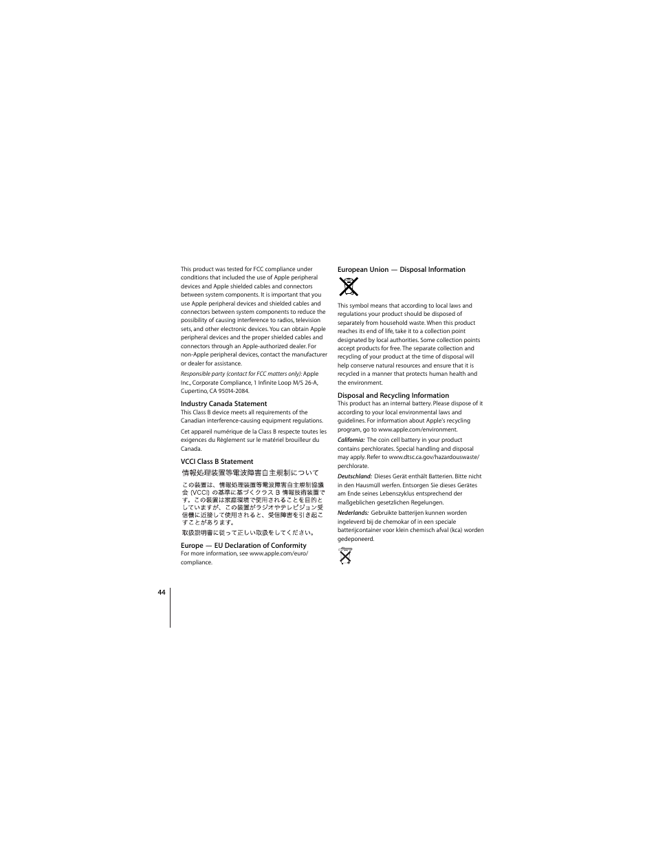 Apple AirPort Express 802.11n (1st Generation) User Manual | Page 44 / 48