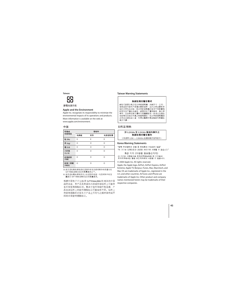 Apple AirPort Express 802.11n (1st Generation) User Manual | Page 45 / 48