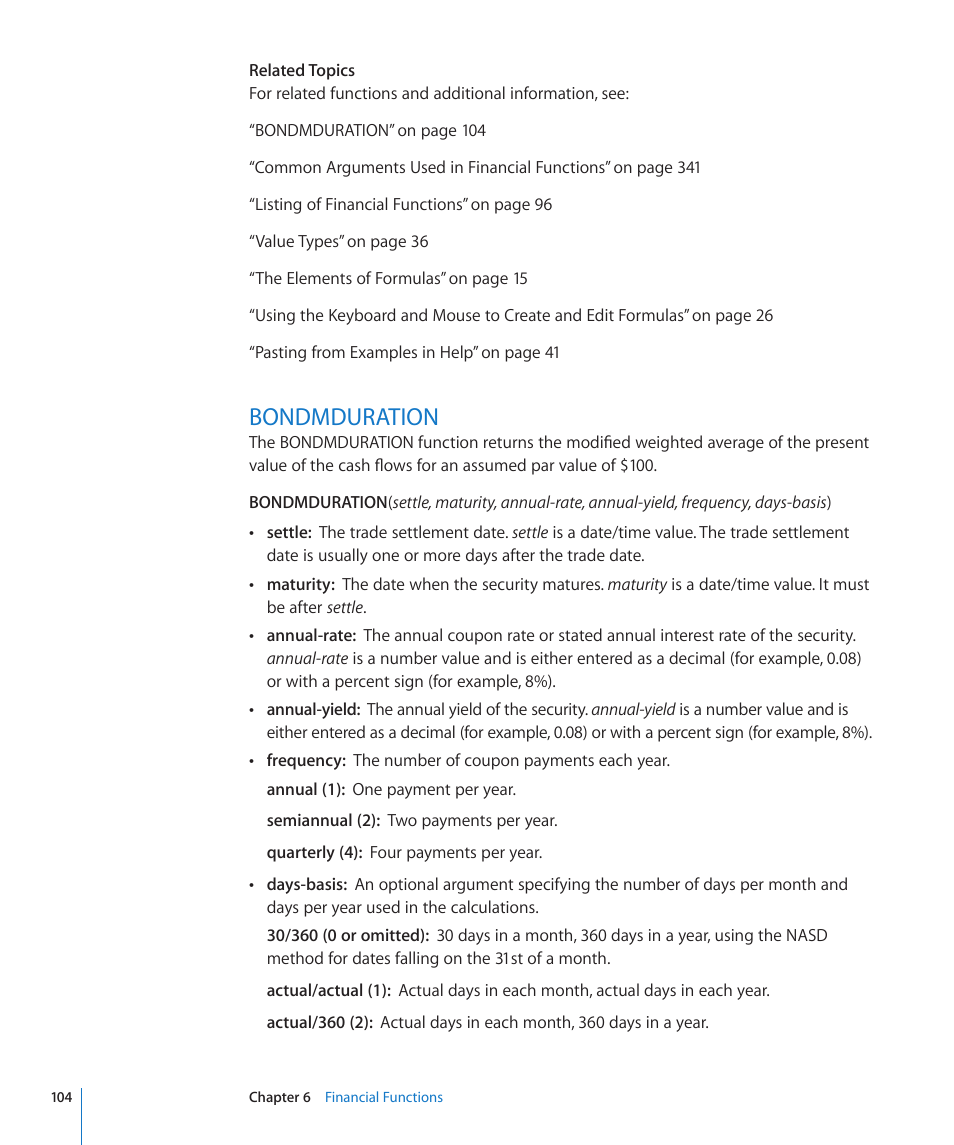 Bondmduration, 104 bondmduration | Apple iWork '09 User Manual | Page 104 / 372