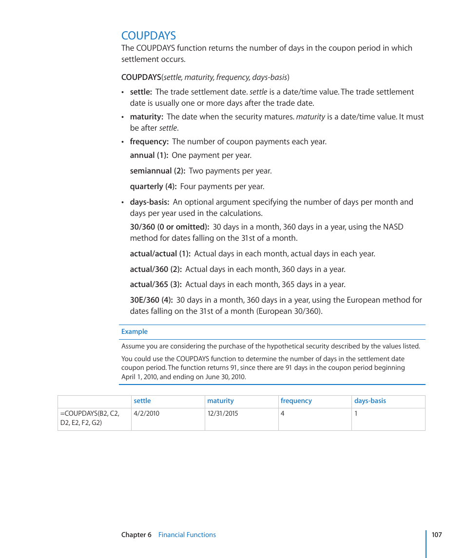 Coupdays, 107 coupdays | Apple iWork '09 User Manual | Page 107 / 372