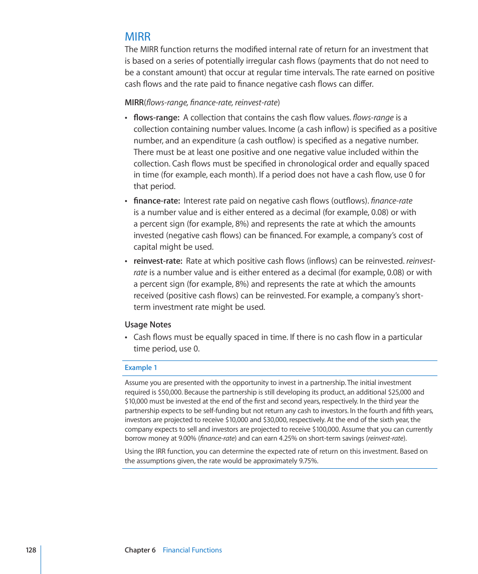 Mirr, 128 mirr | Apple iWork '09 User Manual | Page 128 / 372