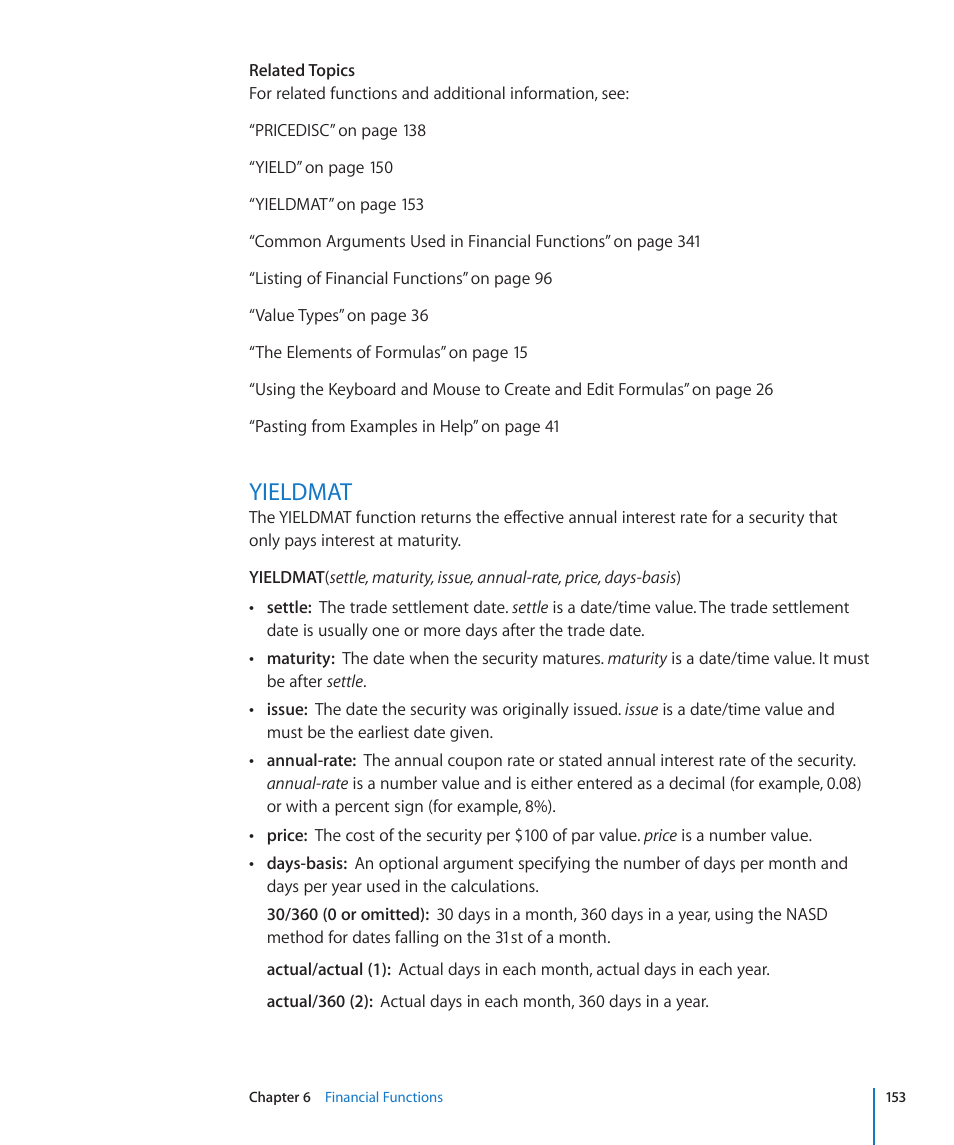 Yieldmat, 153 yieldmat | Apple iWork '09 User Manual | Page 153 / 372