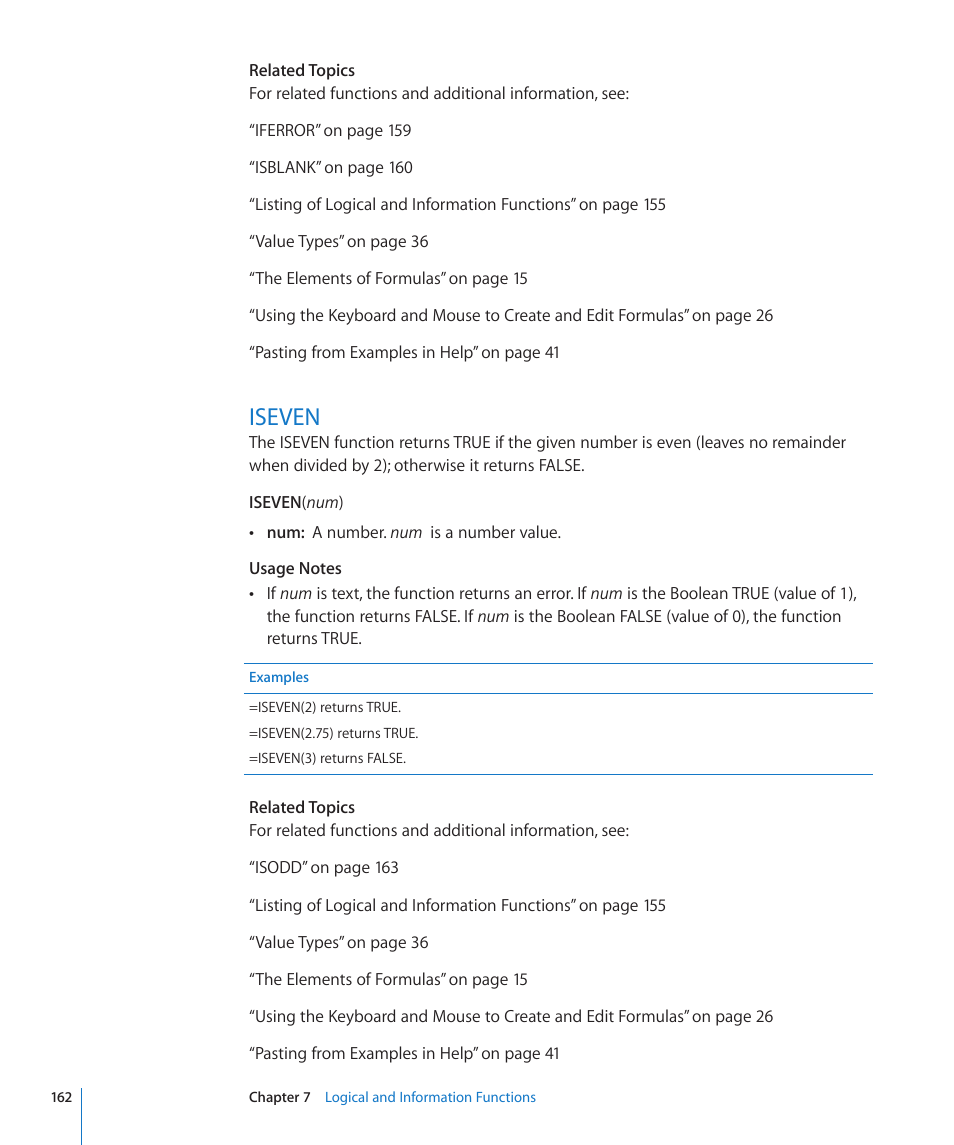 Iseven, 162 iseven | Apple iWork '09 User Manual | Page 162 / 372
