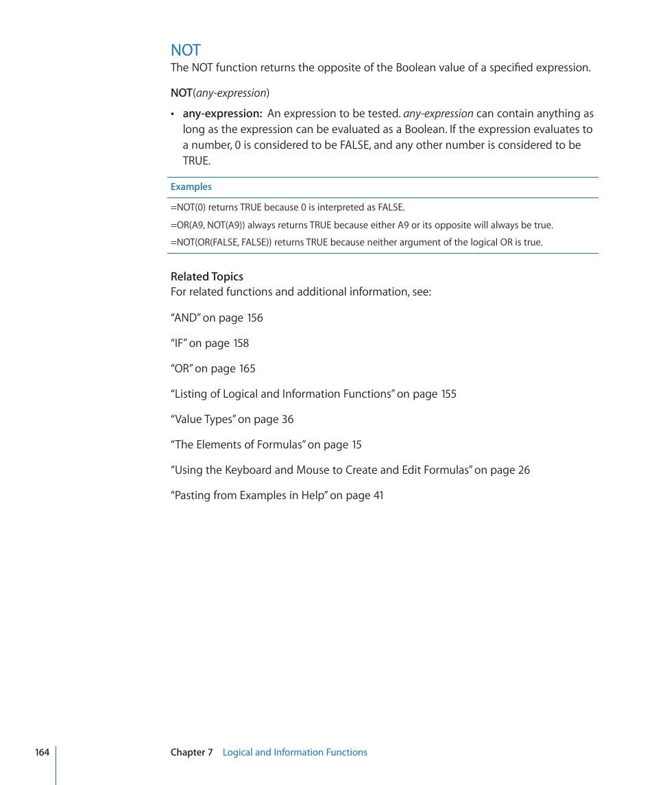 164 not | Apple iWork '09 User Manual | Page 164 / 372