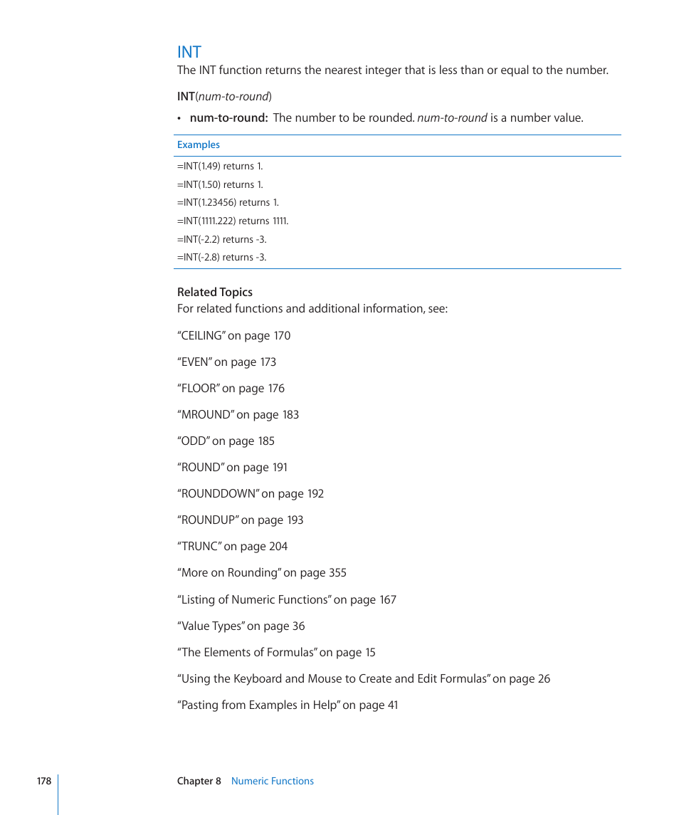 178 int | Apple iWork '09 User Manual | Page 178 / 372