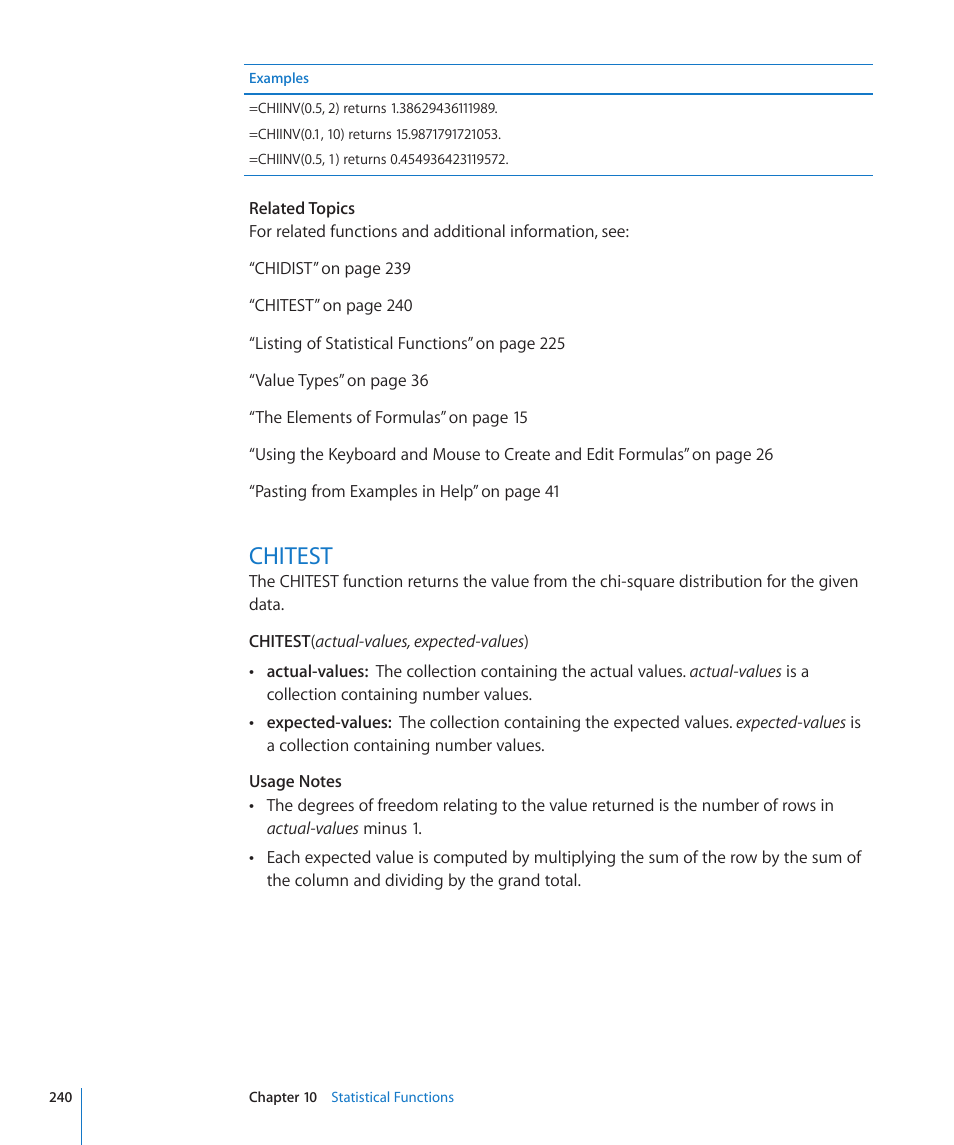 Chitest, 240 chitest | Apple iWork '09 User Manual | Page 240 / 372