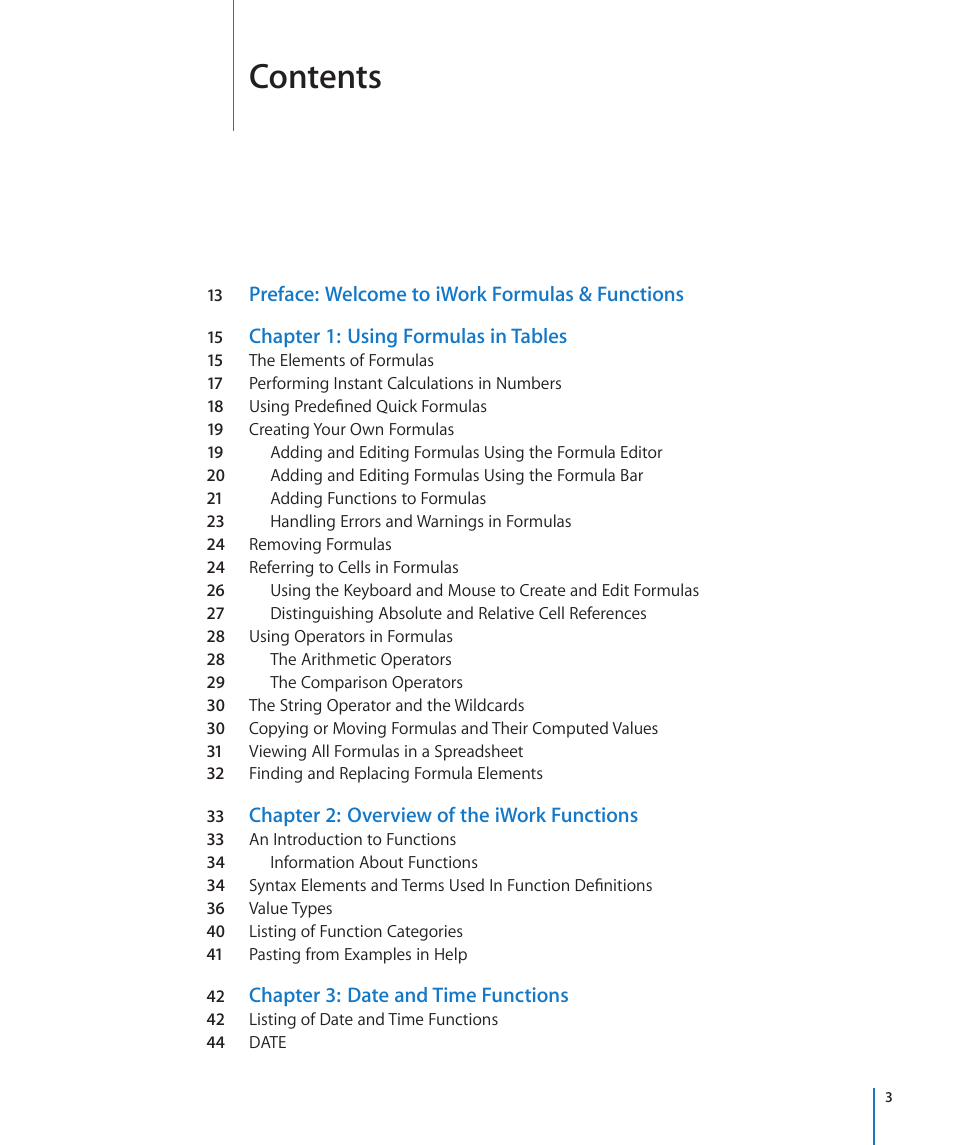 Apple iWork '09 User Manual | Page 3 / 372