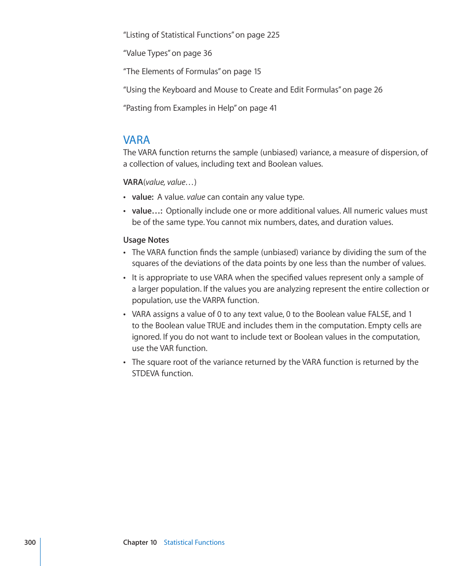 Vara, 300 vara | Apple iWork '09 User Manual | Page 300 / 372