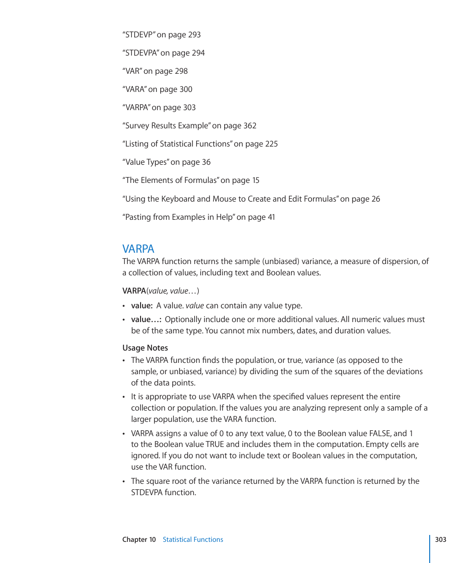Varpa, 303 varpa | Apple iWork '09 User Manual | Page 303 / 372