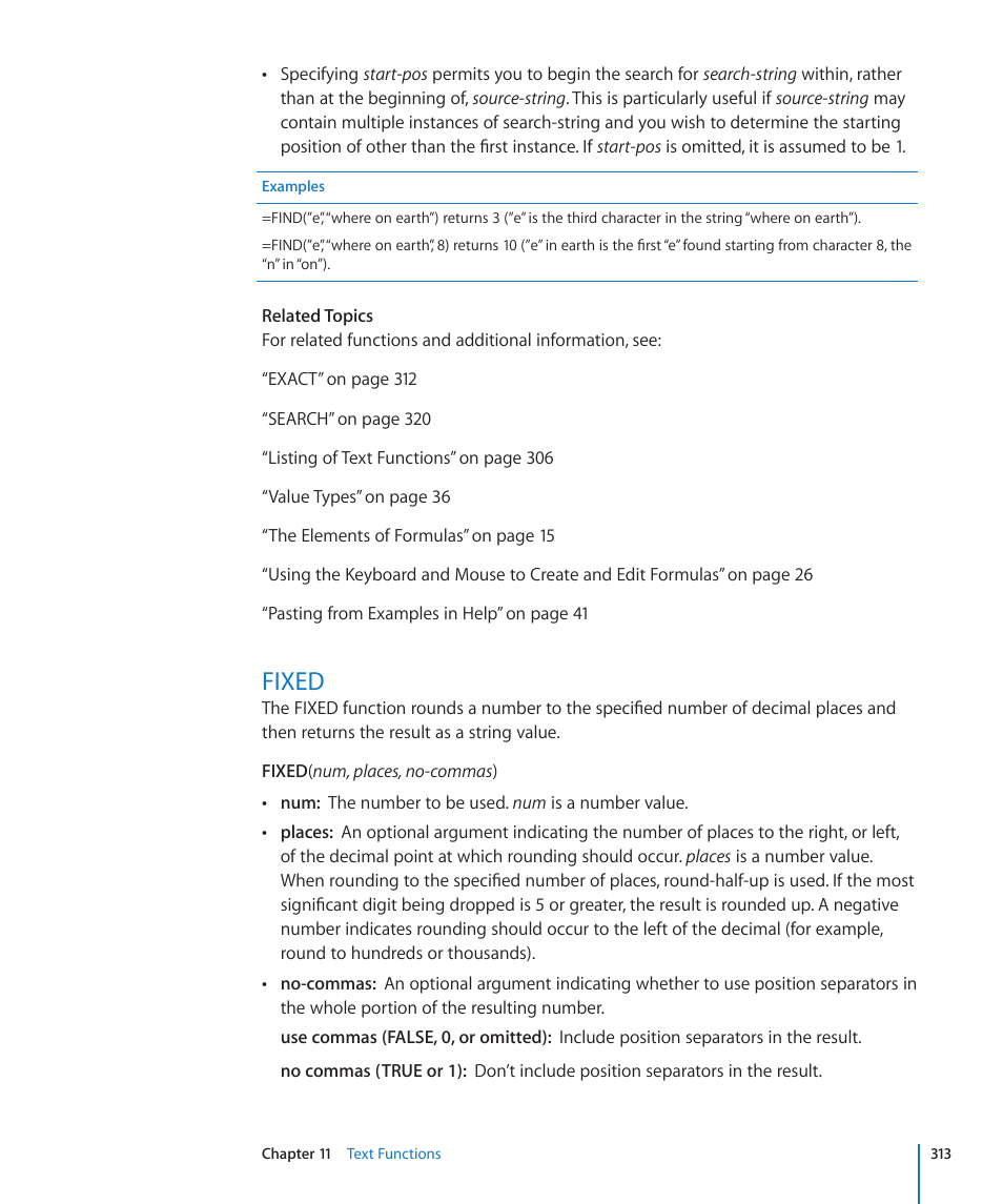 Fixed, 313 fixed | Apple iWork '09 User Manual | Page 313 / 372