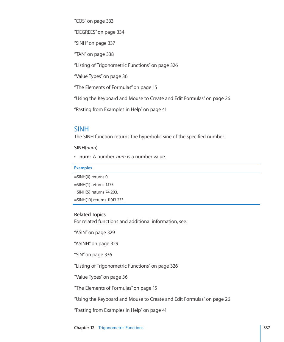 Sinh, 337 sinh | Apple iWork '09 User Manual | Page 337 / 372