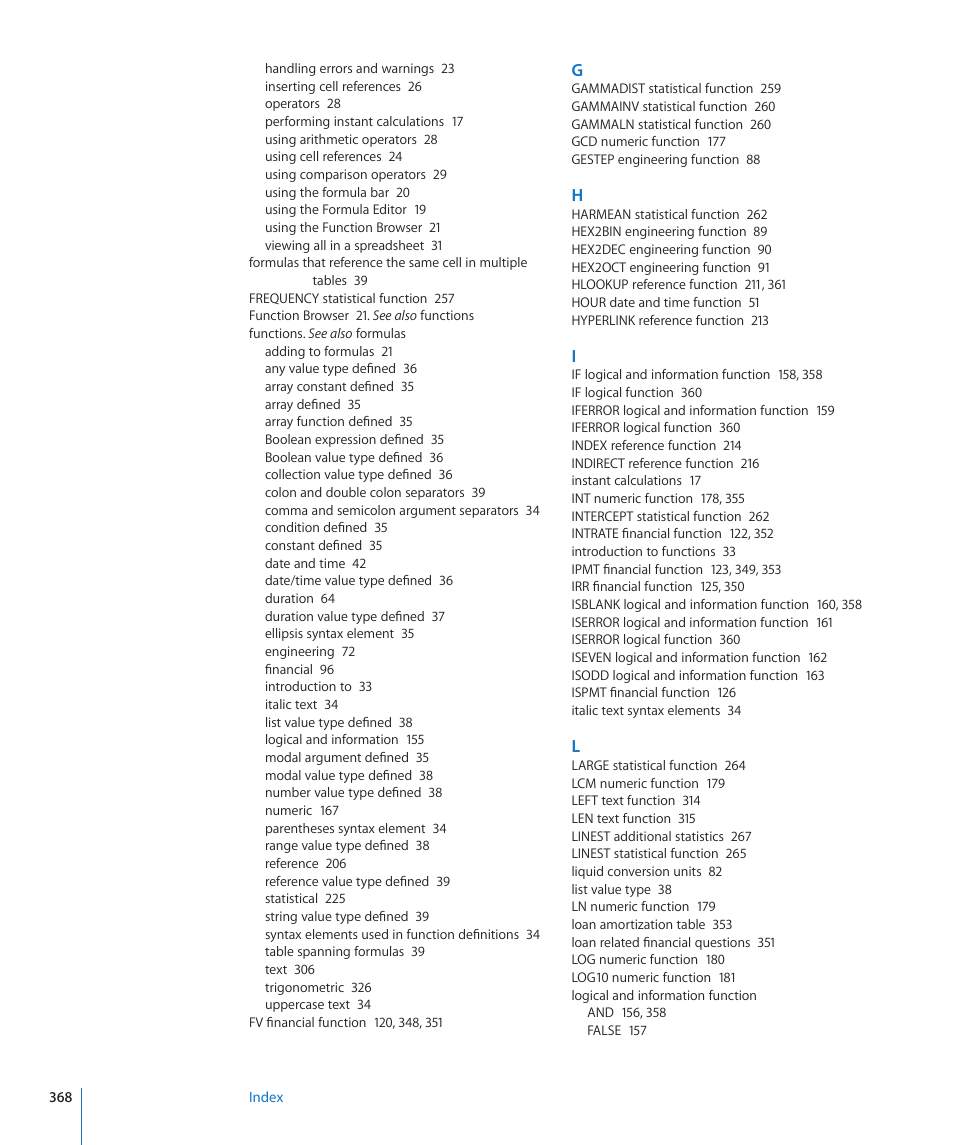 Apple iWork '09 User Manual | Page 368 / 372
