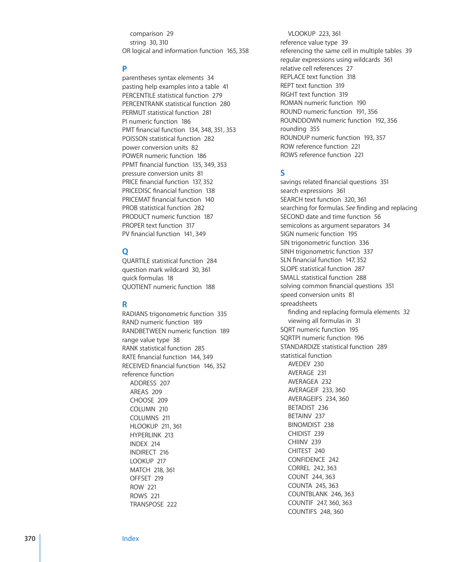 Apple iWork '09 User Manual | Page 370 / 372