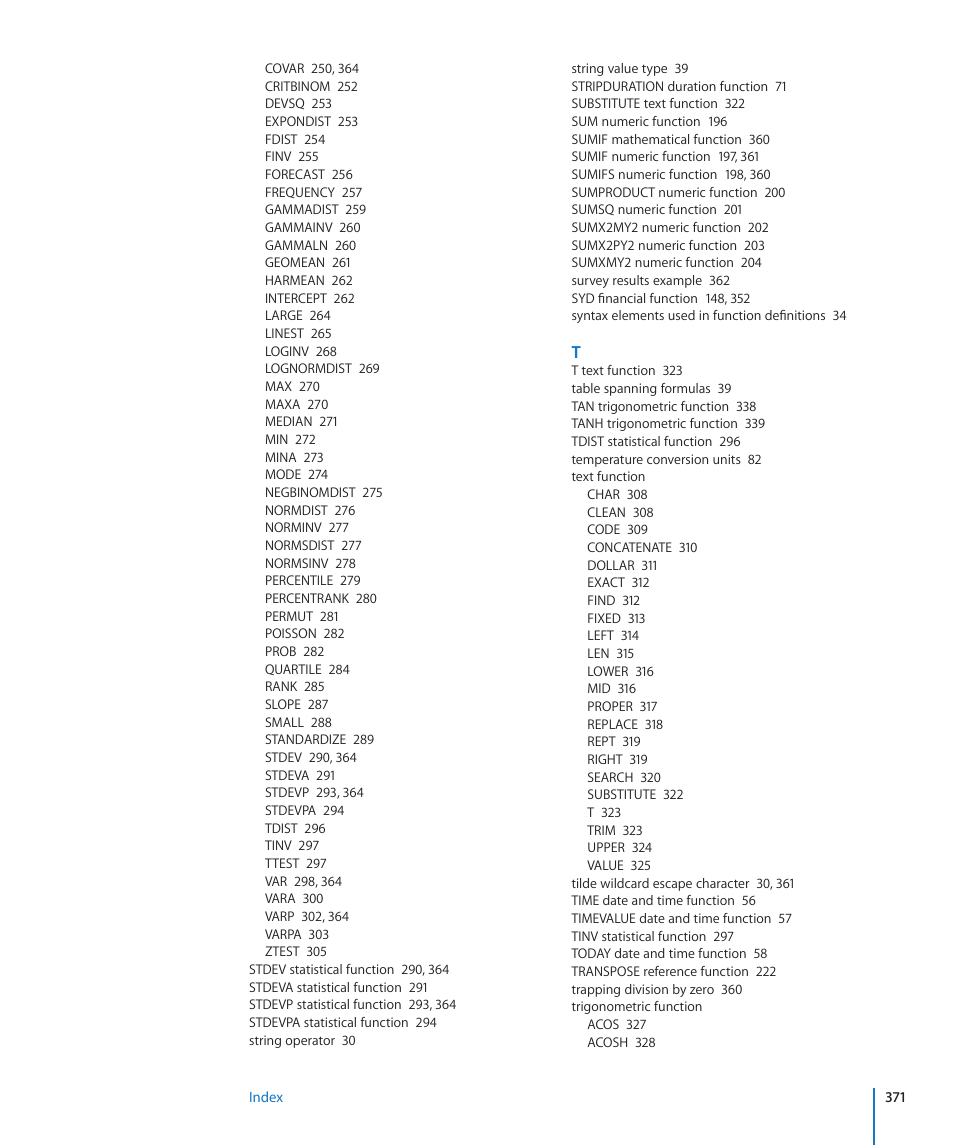 Apple iWork '09 User Manual | Page 371 / 372