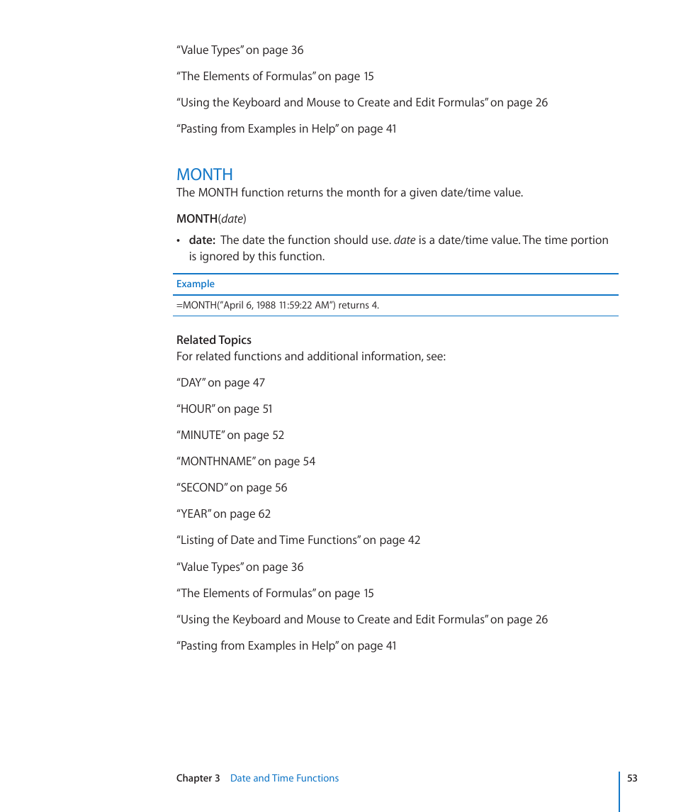 Month, 53 month | Apple iWork '09 User Manual | Page 53 / 372