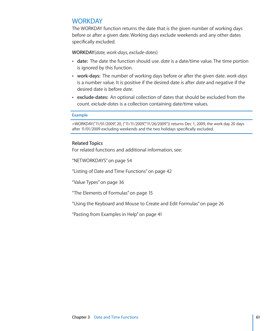 Workday | Apple iWork '09 User Manual | Page 61 / 372