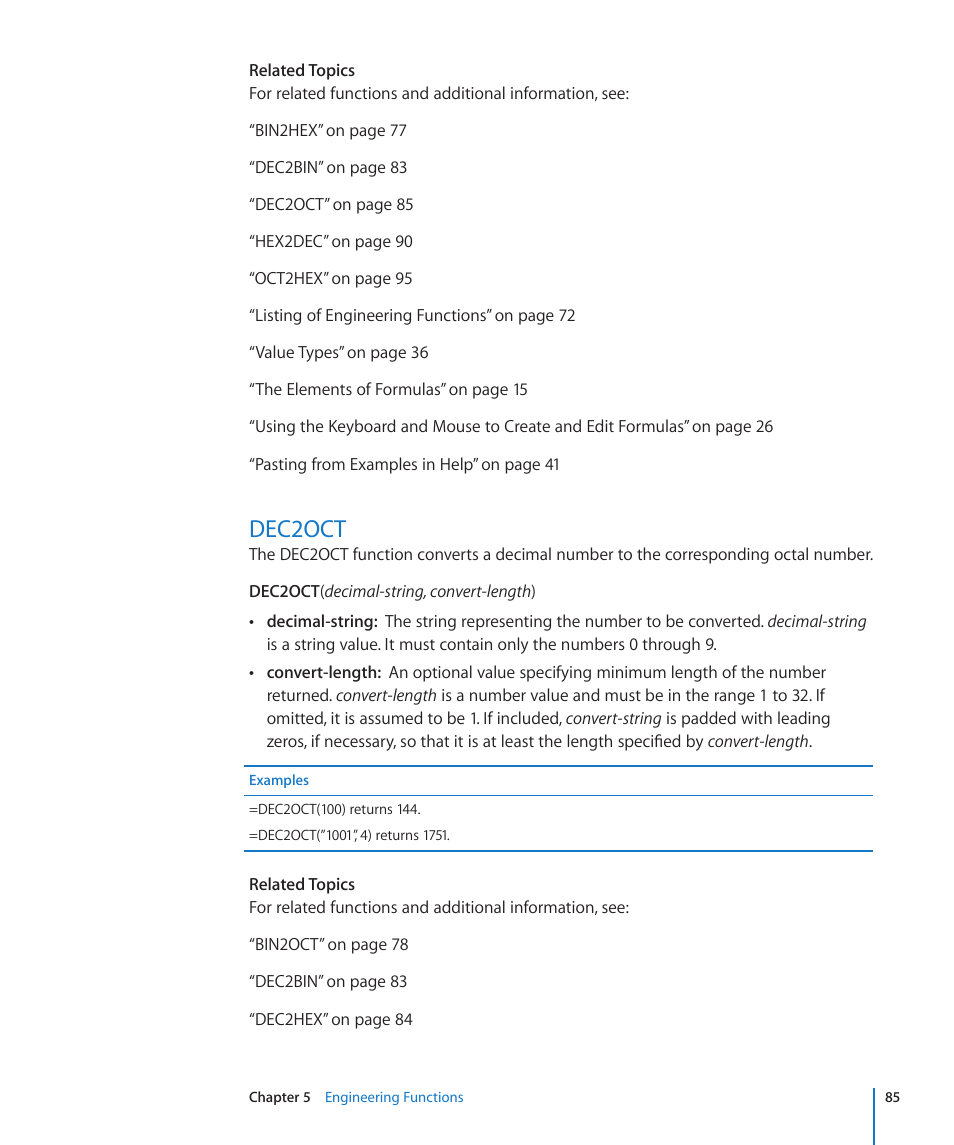 Dec2oct, 85 dec2oct | Apple iWork '09 User Manual | Page 85 / 372
