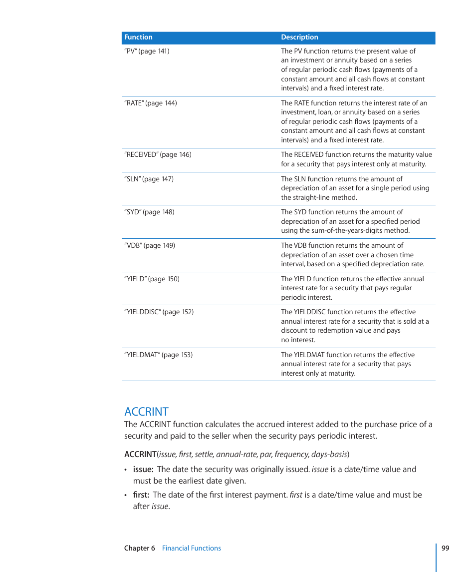 Accrint, 99 accrint | Apple iWork '09 User Manual | Page 99 / 372