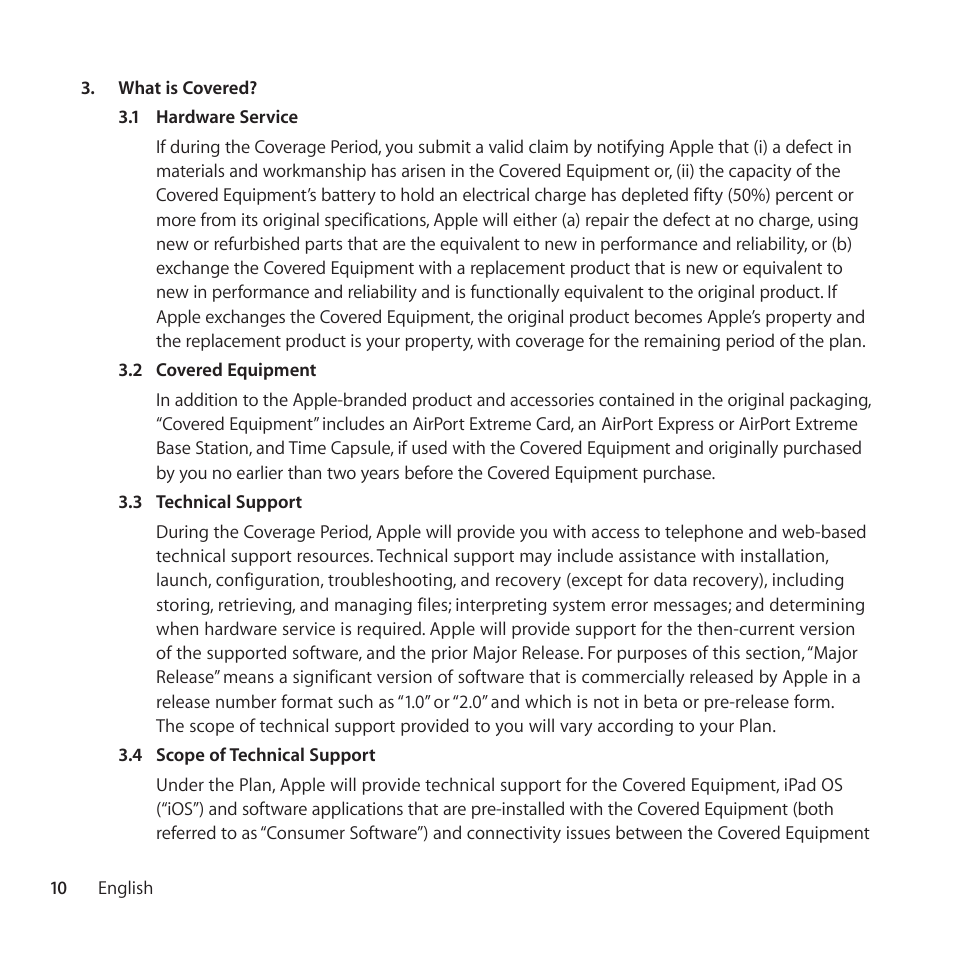 Apple AppleCare Protection Plan for iPad User Manual | Page 10 / 100