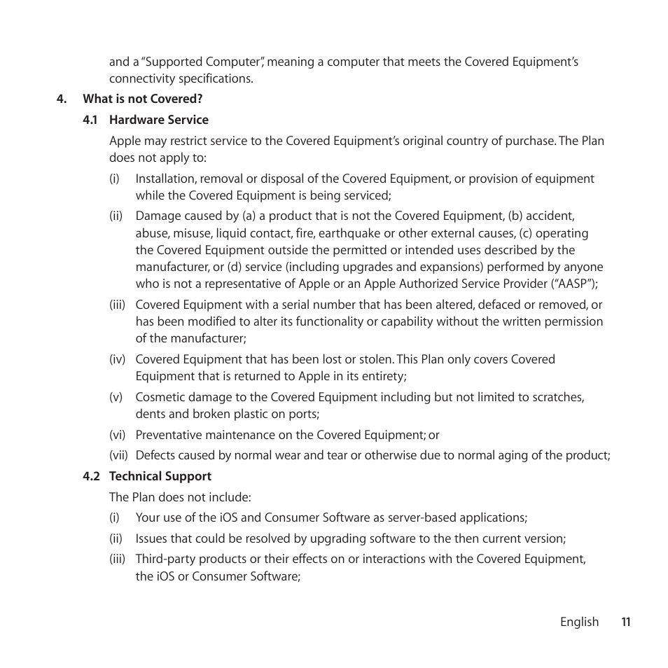 Apple AppleCare Protection Plan for iPad User Manual | Page 11 / 100