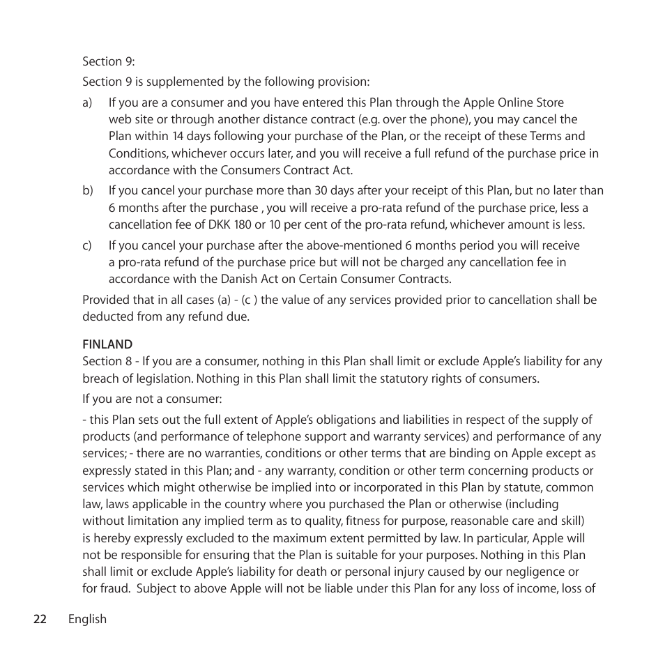 Apple AppleCare Protection Plan for iPad User Manual | Page 22 / 100