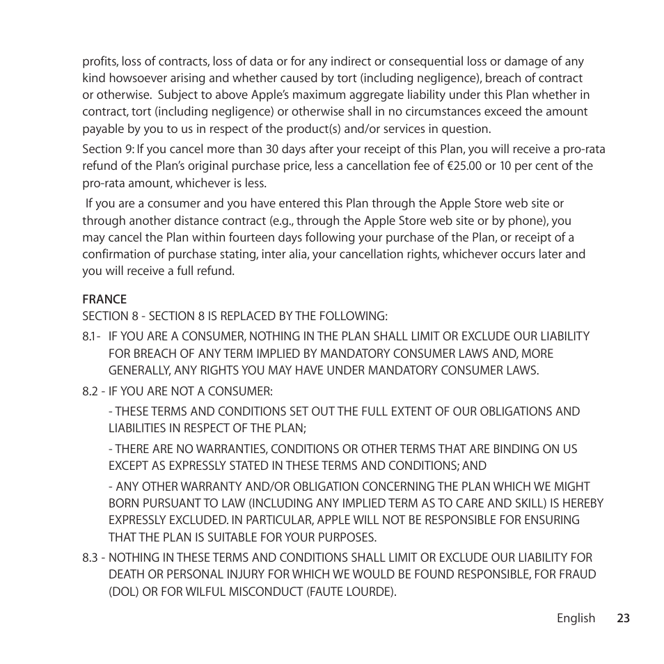 Apple AppleCare Protection Plan for iPad User Manual | Page 23 / 100