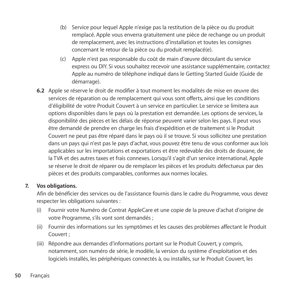 Apple AppleCare Protection Plan for iPad User Manual | Page 50 / 100